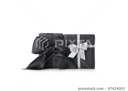 Concept of beautiful Christmas present, gift boxes, isolated on white background Concept of beautiful Christmas present, gift boxes, isolated on white background 97424003