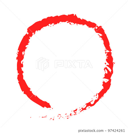 Handwritten red circle. - Stock Illustration [97424261] - PIXTA