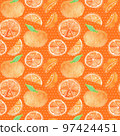 Tangerine watercolor, pattern 97424451