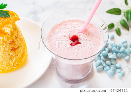strawberry soy milk smoothie strawberry soy milk smoothie 97424511