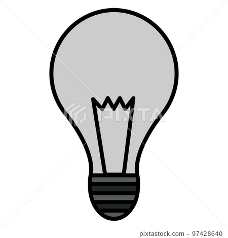 Gray light bulb on a white background. Vector illustration Gray light bulb on a white background. Vector illustration 97428640