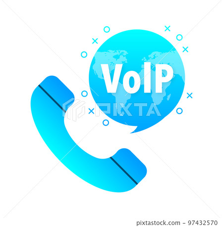 Voice over IP, VoIP call system. Internet call. Voice over IP, VoIP call system. Internet call. 97432570