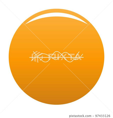 Equalizer effect record icon. Simple illustration of equalizer effect record vector icon for any design orange 97433126
