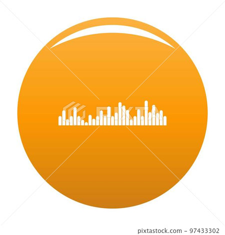 Equalizer vibration icon. Simple illustration of equalizer vibration vector icon for any design orange 97433302