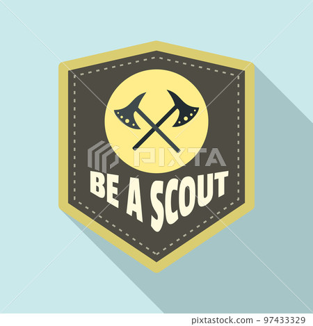 Be a scout axe logo. Flat illustration of be a scout axe vector logo for web design Be a scout axe logo. Flat illustration of be a scout axe vector logo for web design 97433329