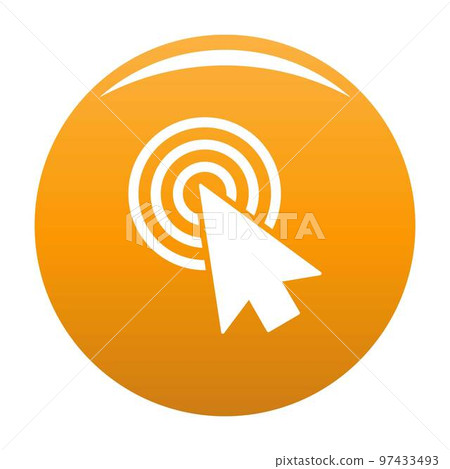 Cursor design element icon. Simple illustration of cursor design element vector icon for any design orange 97433493