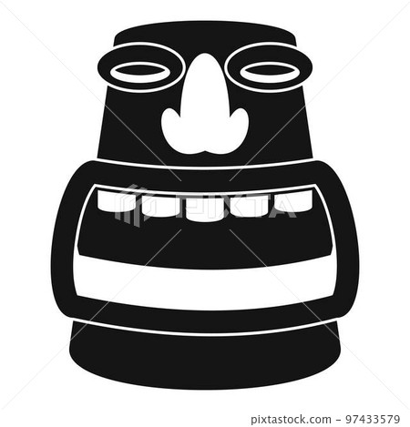 Tiki idol head icon. Simple illustration of tiki idol head vector icon for web design isolated on white background 97433579