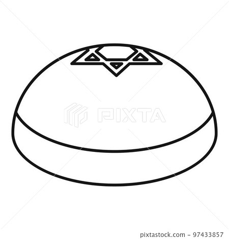 Kipa hat icon. Outline illustration of kipa hat vector icon for web design isolated on white background 97433857