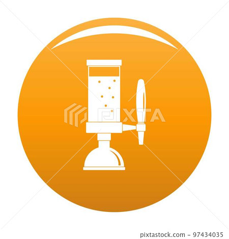 Beer tap icon. Simple illustration of beer tap vector icon for any design orange 97434035