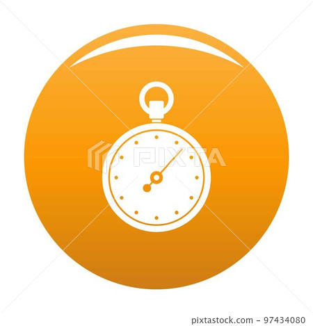 Stopwatch icon. Simple illustration of stopwatch vector icon for any design orange 97434080