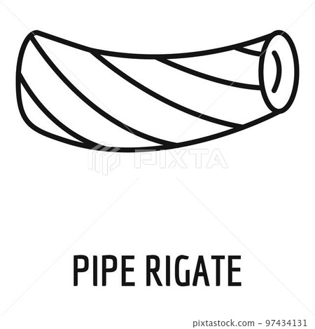 Pipe rigate pasta icon. Outline pipe rigate pasta vector icon for web design isolated on white background 97434131