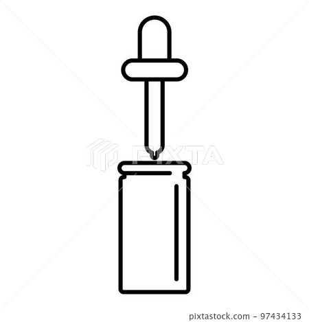 Aloe pipette icon. Outline illustration of aloe pipette vector icon for web design isolated on white background 97434133
