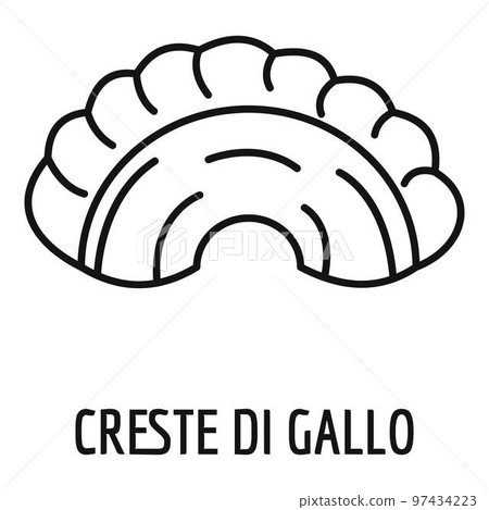 Creste di gallo icon. Outline creste di gallo vector icon for web design isolated on white background Creste di gallo icon. Outline creste di gallo vector icon for web design isolated on white background 97434223