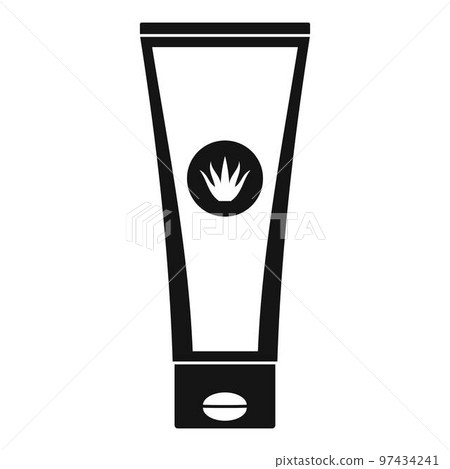 Aloe tube icon. Simple illustration of aloe tube vector icon for web design isolated on white background Aloe tube icon. Simple illustration of aloe tube vector icon for web design isolated on white background 97434241