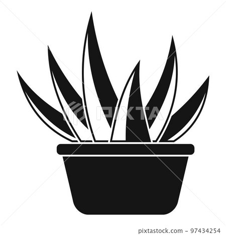 Aloe vera pot icon. Simple illustration of aloe vera pot vector icon for web design isolated on white background 97434254