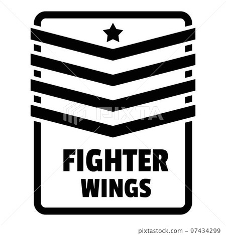 Fighter troop wings logo. Simple illustration of fighter troop wings vector logo for web design isolated on white background Fighter troop wings logo. Simple illustration of fighter troop wings vector logo for web design isolated on white background 97434299