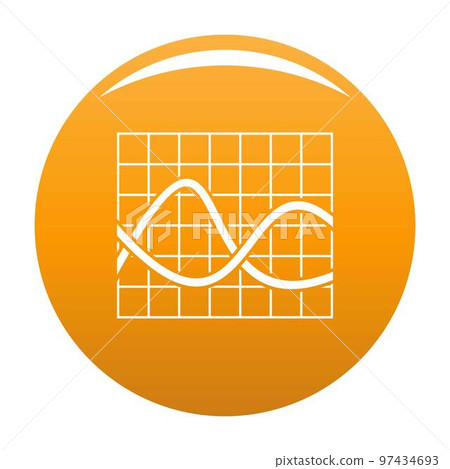Finance chart icon. Simple illustration of chart vector icon for any any design orange Finance chart icon. Simple illustration of chart vector icon for any any design orange 97434693