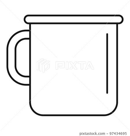 Metal cup icon. Outline illustration of metal cup vector icon for web design isolated on white background Metal cup icon. Outline illustration of metal cup vector icon for web design isolated on white background 97434695