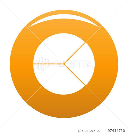 Circle graph icon. Simple illustration of circle graph vector icon for any any design orange Circle graph icon. Simple illustration of circle graph vector icon for any any design orange 97434730