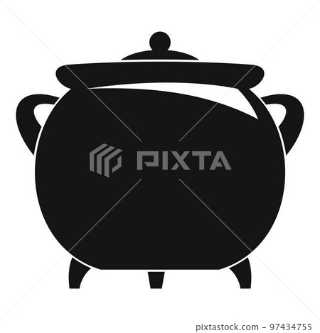 Cauldron icon. Simple illustration of cauldron vector icon for web design isolated on white background Cauldron icon. Simple illustration of cauldron vector icon for web design isolated on white background 97434755