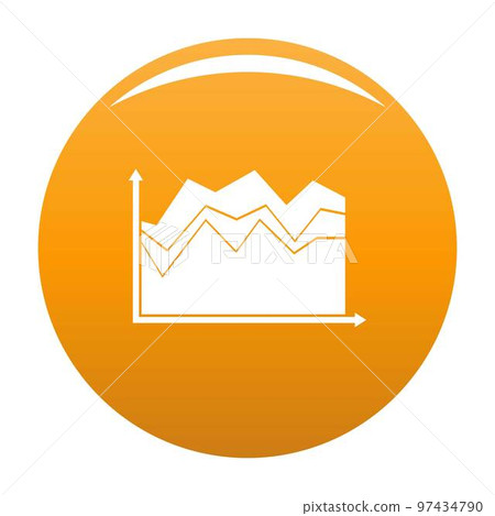 Business graph icon. Simple illustration of graph vector icon for any any design orange Business graph icon. Simple illustration of graph vector icon for any any design orange 97434790