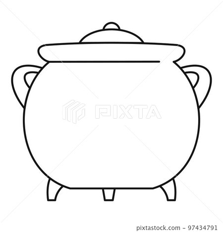 Cauldron icon. Outline cauldron vector icon for web design isolated on white background Cauldron icon. Outline cauldron vector icon for web design isolated on white background 97434791