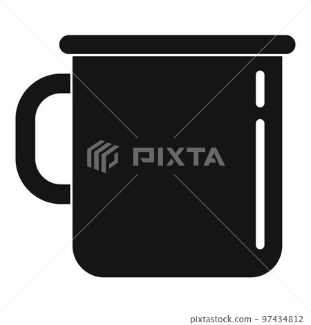 Metal cup icon. Simple illustration of metal cup vector icon for web design isolated on white background Metal cup icon. Simple illustration of metal cup vector icon for web design isolated on white background 97434812