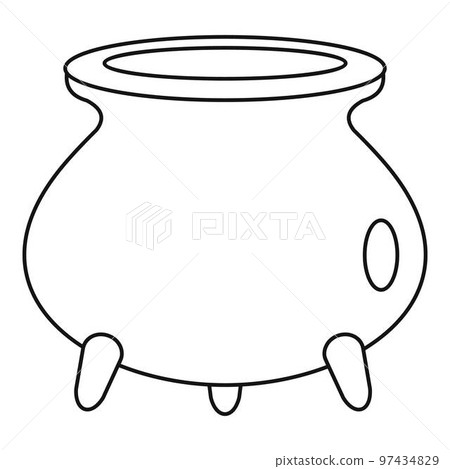 Halloween cauldron icon. Outline halloween cauldron vector icon for web design isolated on white background Halloween cauldron icon. Outline halloween cauldron vector icon for web design isolated on white background 97434829