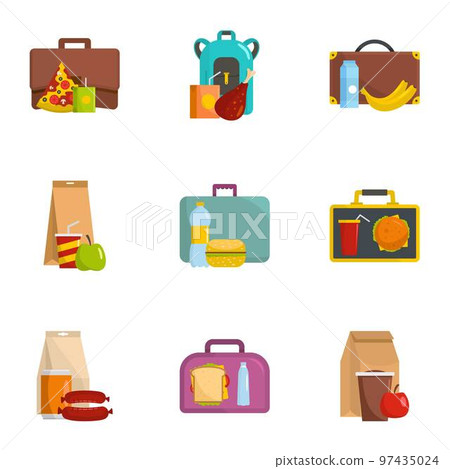 Luggage icons set. Cartoon set of 9 luggage vector icons for web isolated on white background Luggage icons set. Cartoon set of 9 luggage vector icons for web isolated on white background 97435024