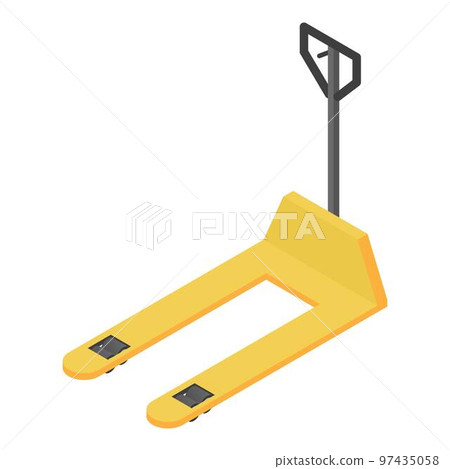 Warehouse forklift icon. Isometric of warehouse forklift vector icon for web design isolated on white background 97435058