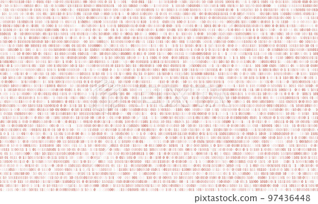Binary code red background with two binary...-插圖素材 [97436448] - PIXTA圖庫