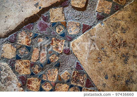 Byzantine mosaics on the floor of St. Nicholas Church Demre, Turkey. 97436660