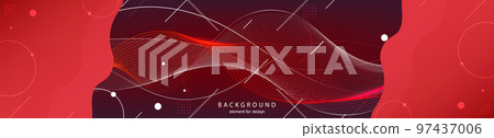 Abstract wave background Social media banner. Element for design. Digital frequency track equalizer. Stylized line art. Curved wavy line smooth stripe. Vector Abstract wave background Social media banner. Element for design. Digital frequency track equalizer. Stylized line art. Curved wavy line smooth stripe. Vector 97437006