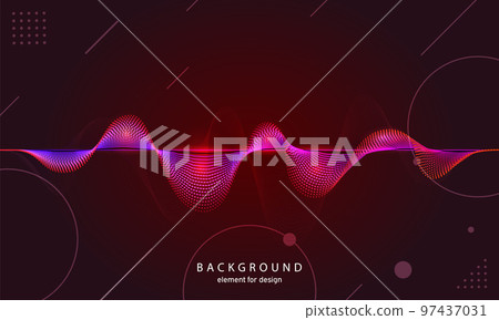 Music abstract background. Digital technology equalizer. Dot. Sound wave pattern element. Pulse. Cardiogram. Particles equalizer sound wave big data design. Dynamic light flow. Vector illustration. Music abstract background. Digital technology equalizer. Dot. Sound wave pattern element. Pulse. Cardiogram. Particles equalizer sound wave big data design. Dynamic light flow. Vector illustration. 97437031