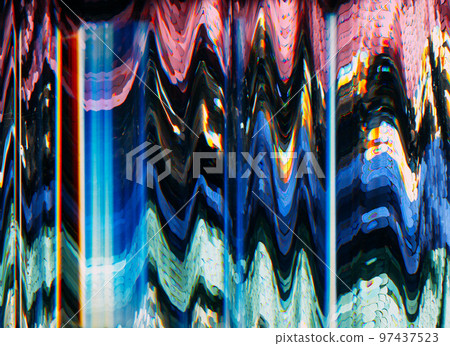 Distorted display. System breakdown. Multiple signal error lines. 97437523