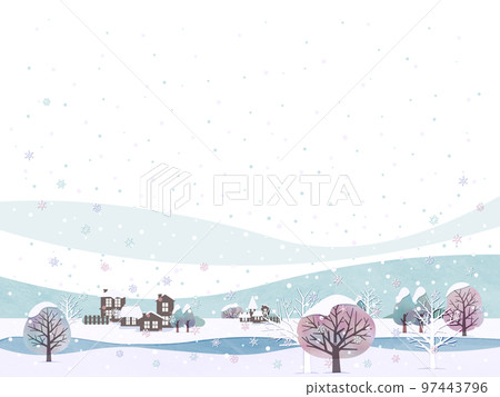 falling snow background illustration 97443796