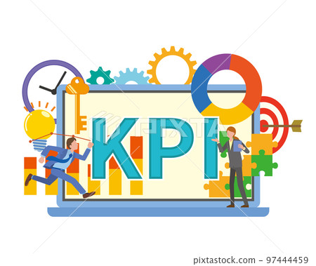 Image illustration of KPI key performance indicators 97444459