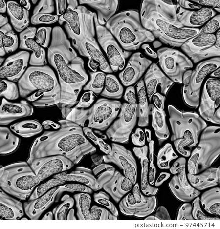 Abstract cell of virus or pathogenic bacterium illustration 97445714