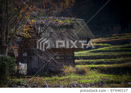 Shirakawa Village, Gifu Prefecture Autumn scenery of Shirakawago 97446537