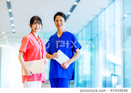 Male and female doctor Photography cooperation "LINK FOREST" 97448696