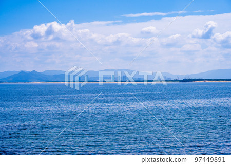 Sightseeing spots against the backdrop of the most beautiful summer sky: Scenery seen from Shikanoshima 97449891
