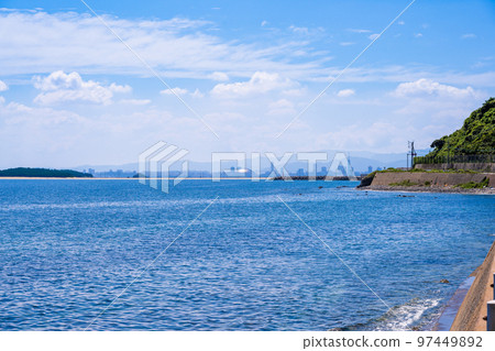 Sightseeing spots against the backdrop of the most beautiful summer sky: Scenery seen from Shikanoshima 97449892