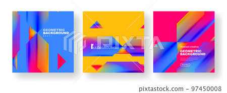 Set of abstract backgrounds. Overlapping geometric elements composition. Vector Illustration For Wallpaper, Banner, Background, Card, Book Illustration, landing page Set of abstract backgrounds. Overlapping geometric elements composition. Vector Illustration For Wallpaper, Banner, Background, Card, Book Illustration, landing page 97450008