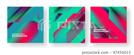 Vector set of abstract geometric poster backgrounds, colorful shapes with fluid colors. Collection of covers, templates, flyers, placards, brochures, banners Vector set of abstract geometric poster backgrounds, colorful shapes with fluid colors. Collection of covers, templates, flyers, placards, brochures, banners 97450015