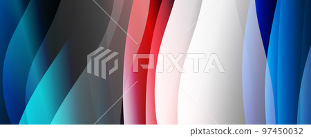 Fluid wave lines with trendy fluid color gradient abstract background. Web page for website or mobile app wallpaper Fluid wave lines with trendy fluid color gradient abstract background. Web page for website or mobile app wallpaper 97450032