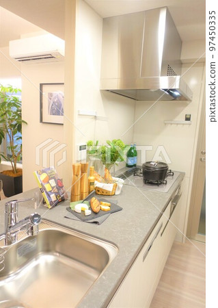 Stylish system kitchen in new house 97450335