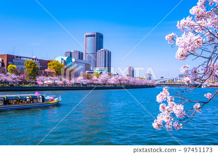 大阪大川櫻花和觀光船 97451173