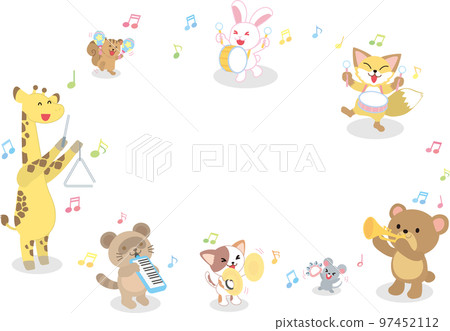 動物的音樂會_圓圈_腳影 97452112