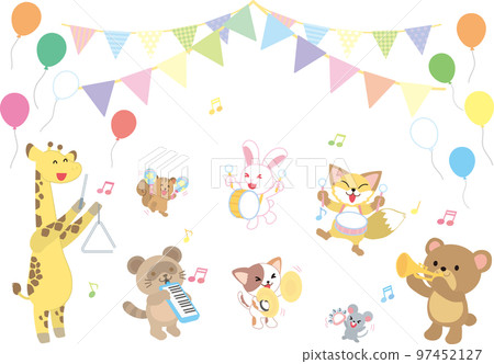 Animals concert _ Garland _ with balloons Animals concert _ Garland _ with balloons 97452127