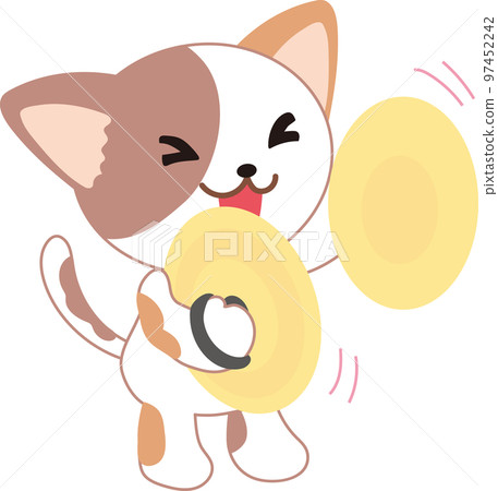 cat hitting a cymbal cat hitting a cymbal 97452242